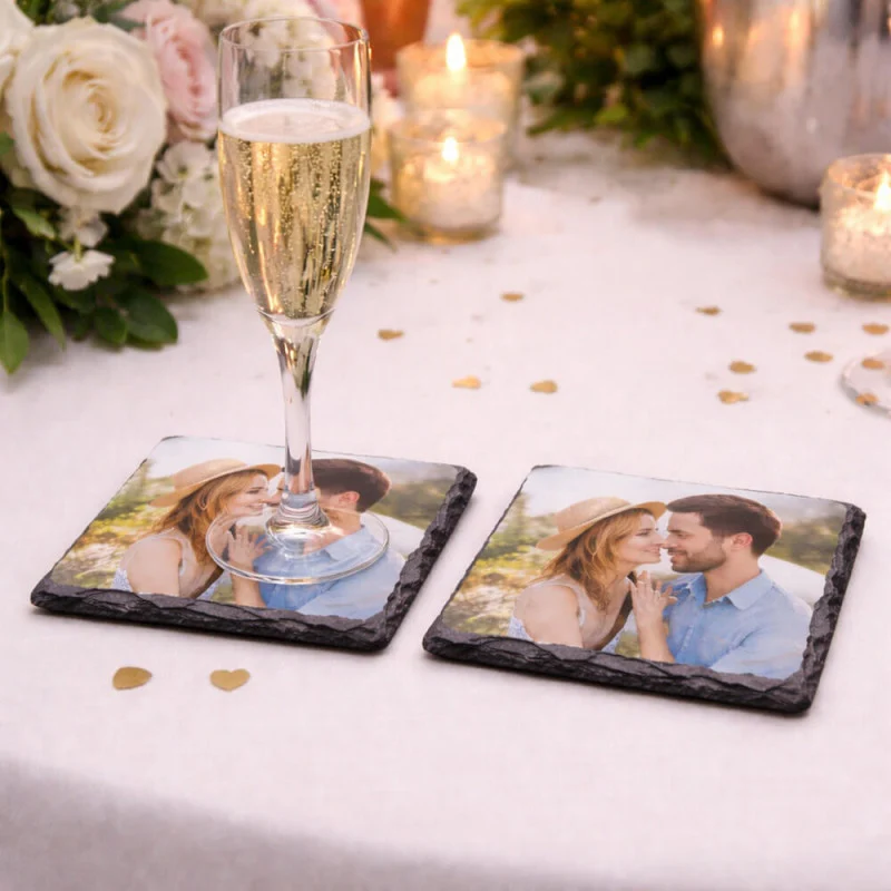 Dessous de Verre Ardoise Personnalisé