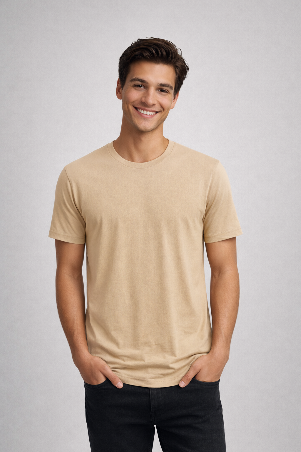 Tee-shirt unisexe à col rond coton