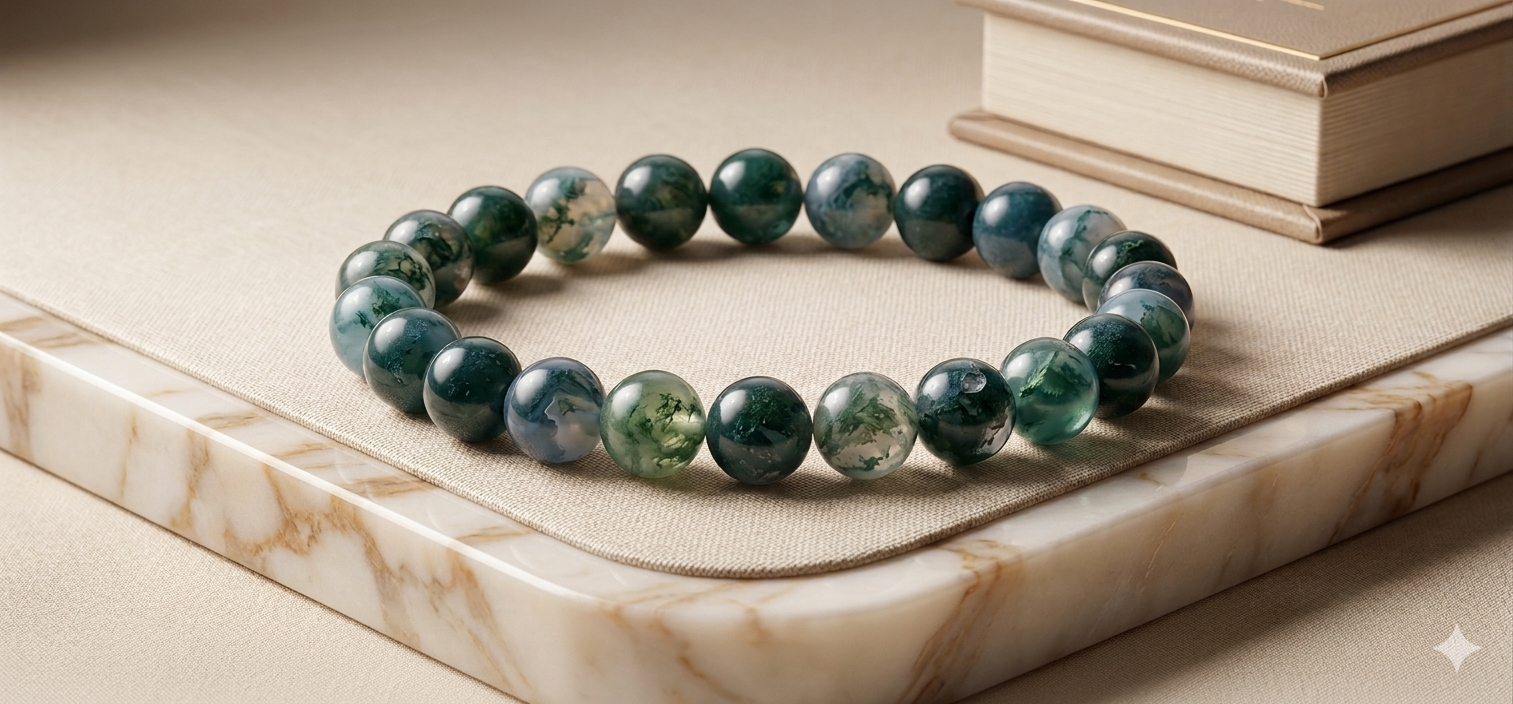Bracelet Agate mousse