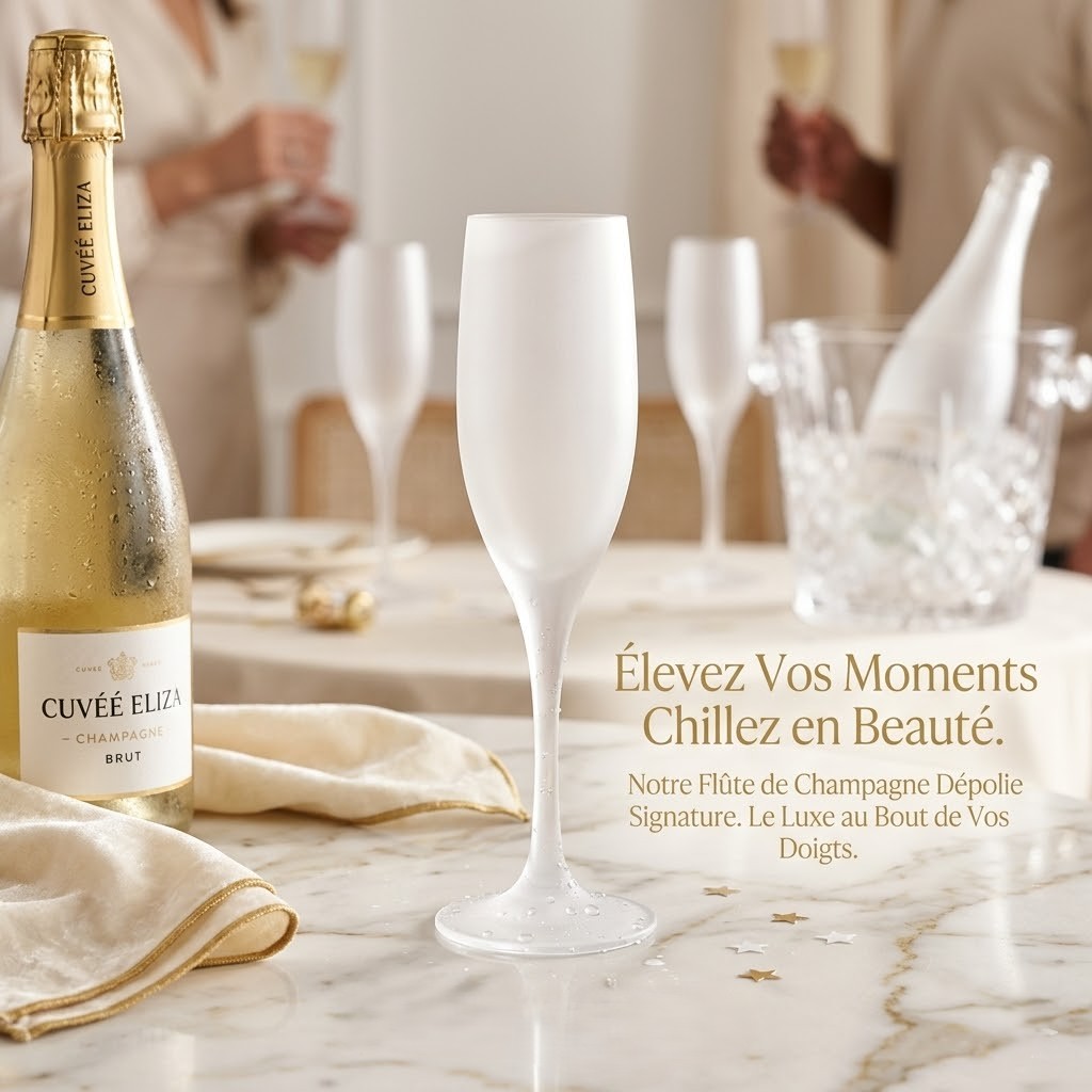 Verre à champagne 190 ml givré